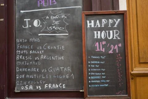 Let's eat in Paris! Stock Photos