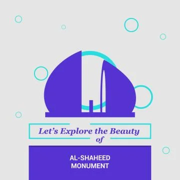 Let's Explore the beauty of Al-Shaheed Monument Baghdad, Iraq National Landma Ilustración de archivo