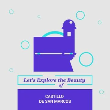 Let's Explore the beauty of Castillo De San Marcos St Augustine, USA National 스톡 일러스트
