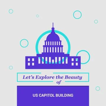 Let's Explore the beauty of US Capitol Building  Washington, United States Na Ilustración de archivo