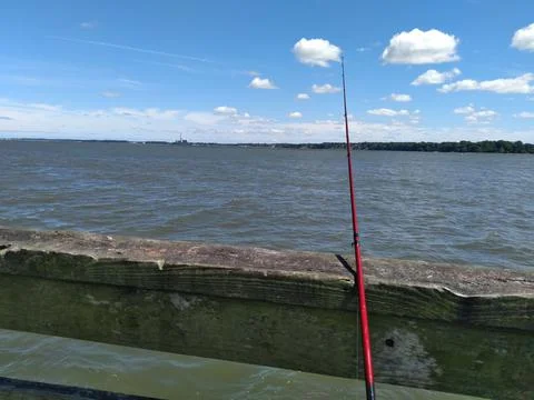 Let's fish pier Foto stock
