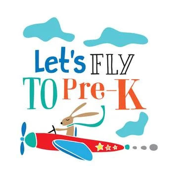 Lets Fly To Pre K ,typography t shirt design, tee print, t-shirt design Illustrazione stock