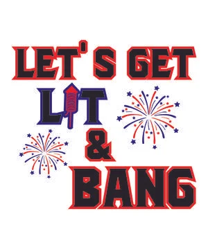 Let's Get Lit &amp; Bang Stock Illustration