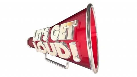 Lets Get Loud Applause Volume Audience Bullhorn Megaphone Stock Footage 63151709