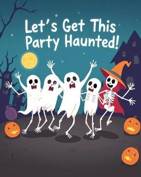 Let’s Get This Party Haunted 스톡 일러스트