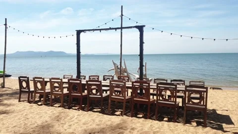 Let's Get the Party Started on Long Vacation in the Private Beach Stock Footage 145921586