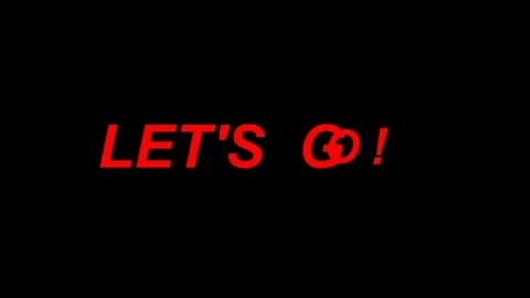 Let's Go! Animated Text Effect Stock Footage 296549302