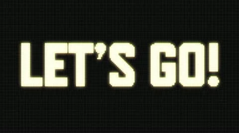 LET'S GO! on Jumbotron LED screen Stock Footage 22418802