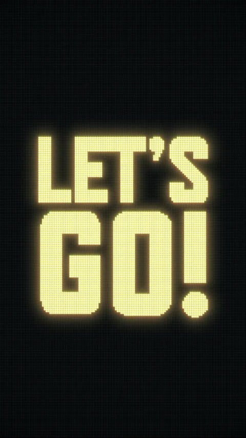 LET'S GO! on Jumbotron LED screen Stock Footage 254214070