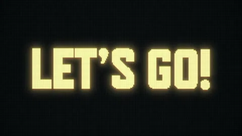 LET'S GO! on Jumbotron LED screen Stock Footage 254214120