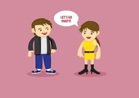 Let's Go Party Vector Illustration イラスト素材