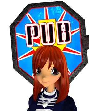 Let's go to the pub Stock Illustration