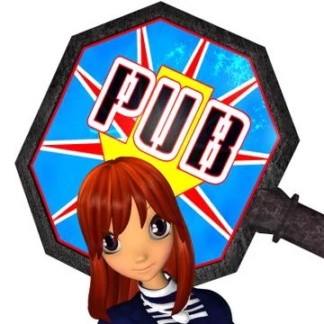 Let's go to the pub Stock Illustration