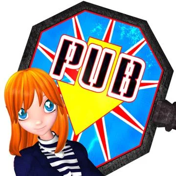 Let's go to the pub Stock Illustration