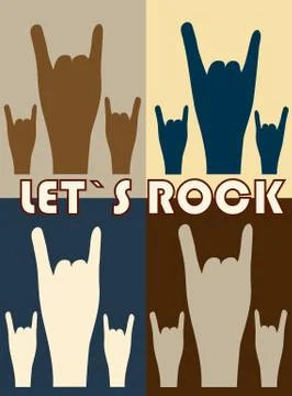 Let`s go rock Stock Illustration