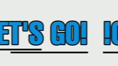 Let's Go Simple Text Animation Stock Footage 158206665