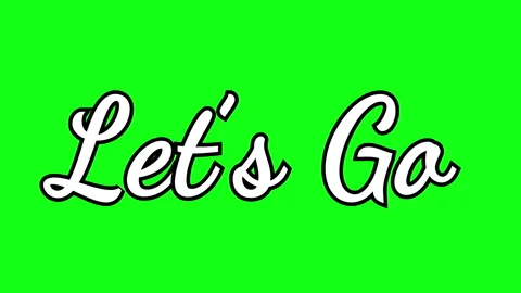 Let's Go text animation Stock Footage 310098498