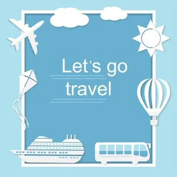 Lets go travel Stock Illustration