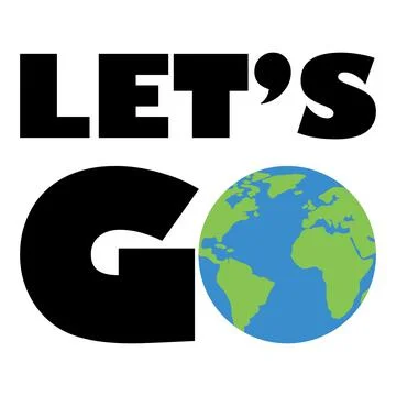 Lets Go Travel Stock Illustration