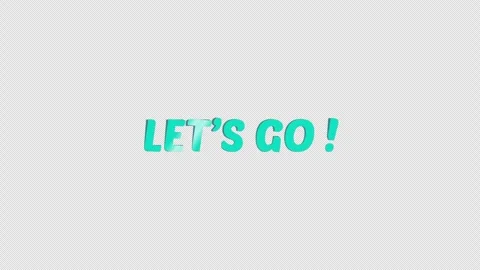 Let's Go waving animated text. Colorful 3D type on alpha channel. Video stock 316784999
