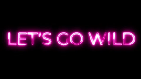 Let’s Go Wild  Neon Text Animation Vidéo 320391426