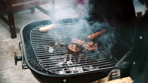 Let's grill some burger Stock Footage 99017221
