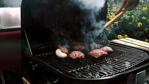 Let's grill some burger Stock Footage 99017269