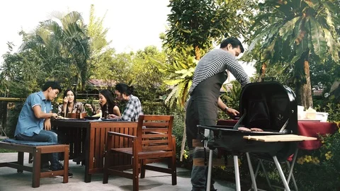 Let's grill some burger Stock Footage 99017469