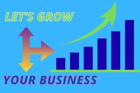 Let's grow your business Stock Illustration