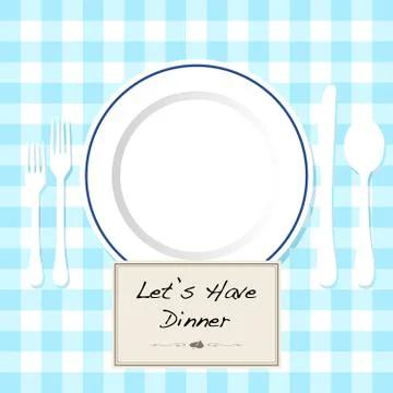 Let's Have Dinner Stock Illustration