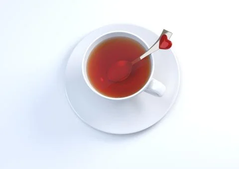 Lets have some love tea (love, valentine day series) Stock Illustration