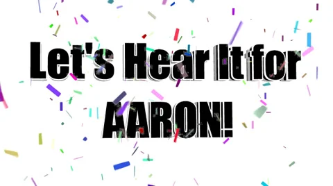 Lets Hear It for AARON Stock Footage 38563011