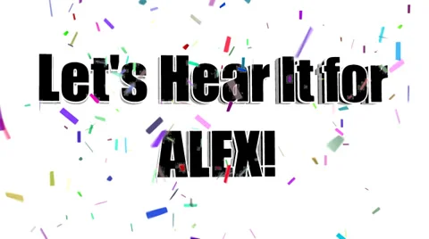 Lets Hear It for ALEX Stock Footage 38563373