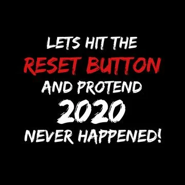 Lets hit the 2020 reset button Illustrazione stock