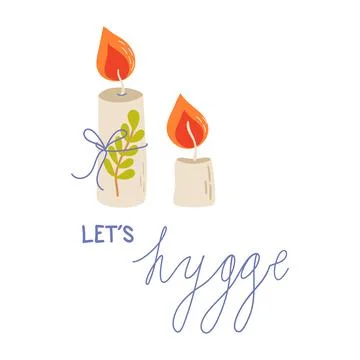 Let's hygge Illustrazione stock