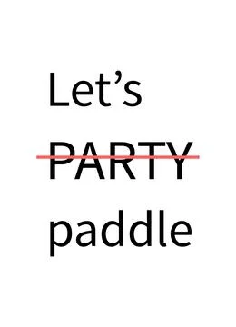 Lets paddle typography kayaking poster Stock Illustration