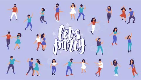Lets party Stock Illustration