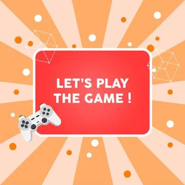Let's play on peach background for game design. Vector illustration. Stock Illustration