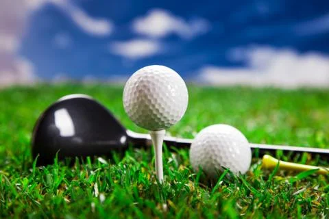 Let's play a round of golf! Stock Photos