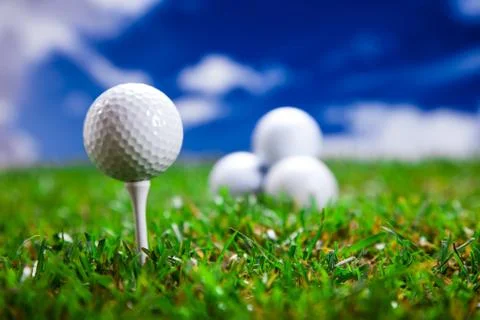 Let's play a round of golf! Stock Photos