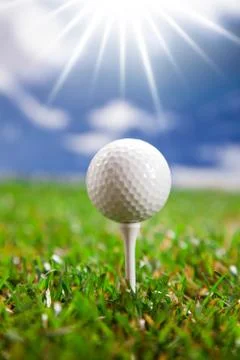 Let's play a round of golf! Stock Photos