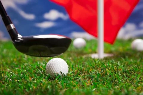 Let's play a round of golf! Stock Photos