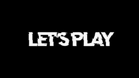 Lets play text with glitch screen effects on a black background. Stock Footage 150771463