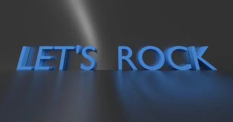 Let's rock Word Stock-Illustration