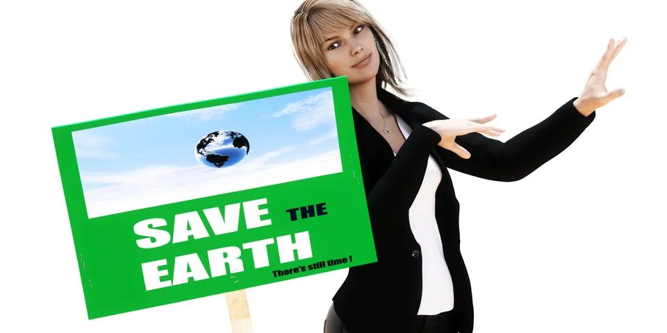 Let's save the earth Stock Illustration