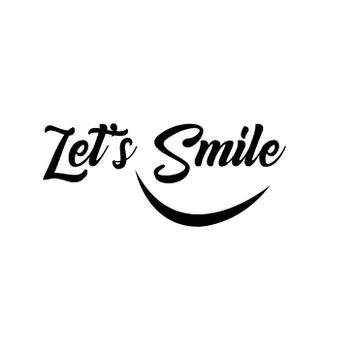 Let's Smile. Hand drawn typography poster. T shirt hand lettered calligraphic Stock Illustration