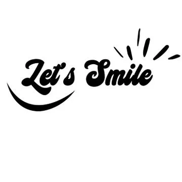 Let's Smile. Hand drawn typography poster. T shirt hand lettered calligraphic イラスト素材