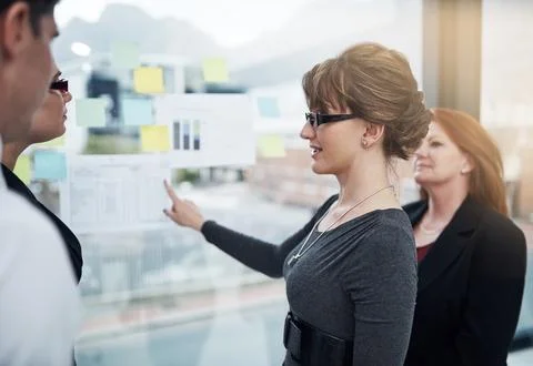 Lets start by executing these plans first. a group of businesspeople Stock Photos