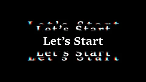Let's Start ,Let's Go text animation video on black background. Text animatio Stock Footage 306876596