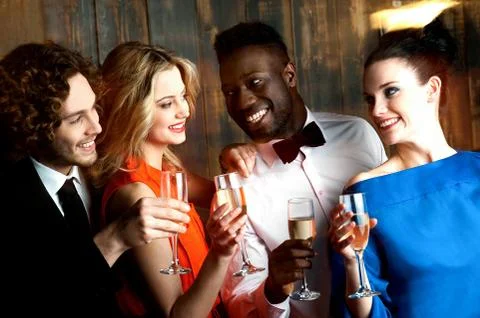 Let's start the party. Stock Photos